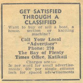 Katikati Advertisers 1970 - 1978