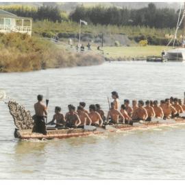 The arrival of the waka on the Uretara River