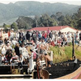 The arrival of the waka on the Uretara River