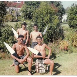Some of the paddling crew of the waka at the Serendipity Festival
