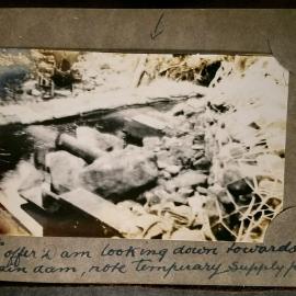 Cofferdam looking down towards main dam