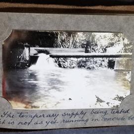 Temporary water supply being tested