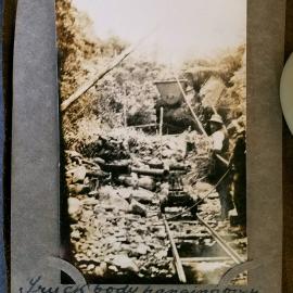 Truck body over the gabion wall