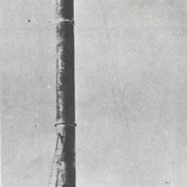 Norman Kirk painting Katikati Dairy Company's chimney