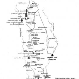 SETTLER Omanawa District, early resident location sketch map. 1910-1960