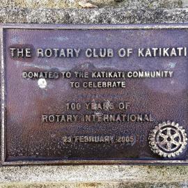 Plaque commemorating Rotary International's centenary