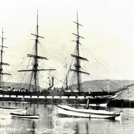 The Lady Jocelyn anchored at Port Chalmers