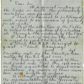 Correspondence from Ormond Burton to the RSA