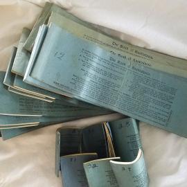 Cheque books for Thompson farm