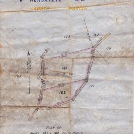 SETTLER Lots 161-162 Apata Parish Block V Aongatete SD Tauranga County, linen title plan. Undated