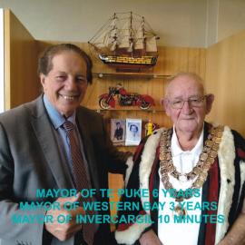 Michael Parke-Pittar with Tim Shadbolt