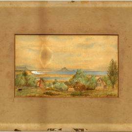 Painting of Maketu looking towards Mauao
