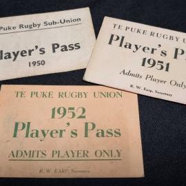 Te Puke Rugby Union Player's Passes