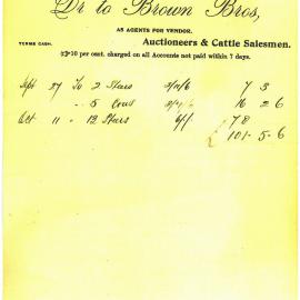 Invoice from Brown Bros. to Mr. Hingston