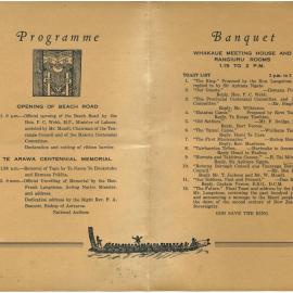 Maketu Centennial Clelebrations Souvenir Programme details