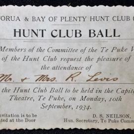 Invite to the Hunt Club Ball