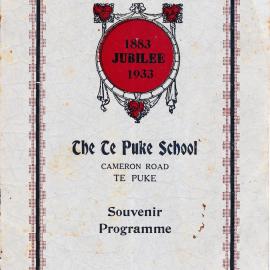 The Te Puke School Jubilee souvenir programme