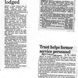 Homewood Trust - Help for former service personnel available 1995