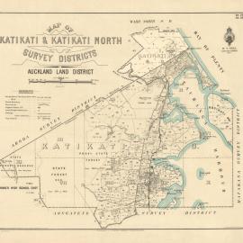 SAK 25 and SAK25A Katikati and Katikati North Survey Districts, KatiKati to Bowentown. 1926