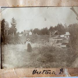 Woman standing near the Uretara Stream in Katikati