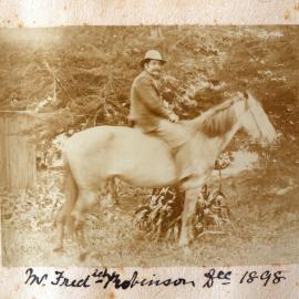 Fredrick Robinson on his horse