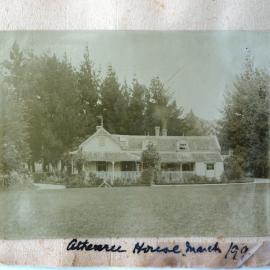Athenree Homestead with smoke coming out of chimney
