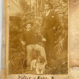 William and Andrew (Harry) Stewart with prince the dog