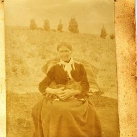 Mary Ashfield with her cat