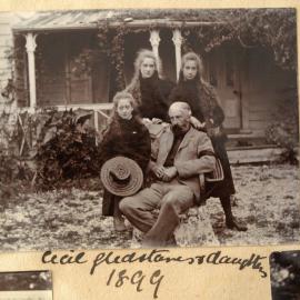 Cecil Gledstanes with daughters Helen, Caroline and Mary