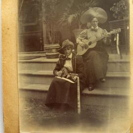 Lena and Louis Kettle entertaining at Katikati.