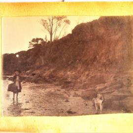 Norah Stein and dog at Katikati.
