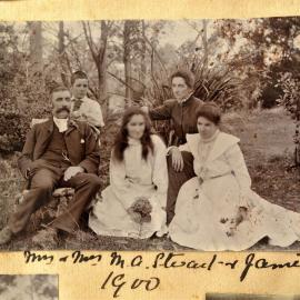 Mervyn and Phoebe Stewart and children.