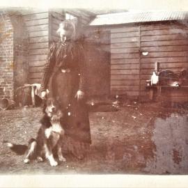 Phoebe Stewart (née Gledstanes) and dog.