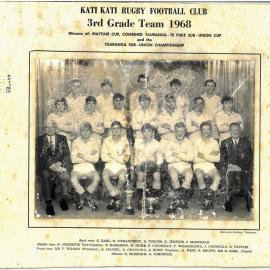 Kati Kati Rugby Football Club 3rd Grade Team 1968