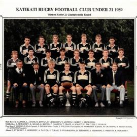 Katikati Rugby Football Club Under 21 1989