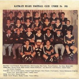 Katiakti Rugby Football Club Under 19s 1985