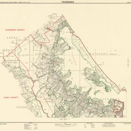 WBoP Tauranga County cadastral index map 1955 Sheet 1 of 4