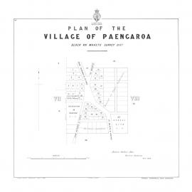 TOWN Paengaroa township plan - drg 419  1890
