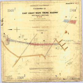 LINZ ECMT Railway 17 Katikati section Peg 15-16 SO23416-3 1924