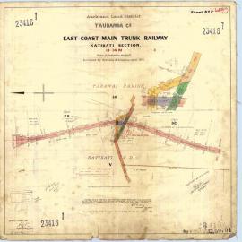 LINZ ECMT Railway 15 Katikati section Peg 13-14 SO23416-1 1924