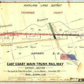 LINZ ECMT Railway 12 Athenree section Peg 10-11 1919