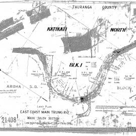 LINZ ECMT Railway 08 Waihi South section Peg 7  SO21408-1 1920