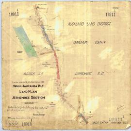 LINZ ECMT Railway 02 Athenree section Peg 1-2 SO18911-1 1916