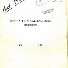 Katikati Manual Exchange Reunion