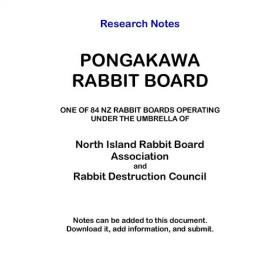 Pongakawa Rabbit Board research notes