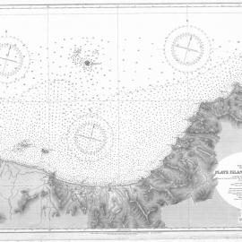 CHART 3436 Plate Island to Cape Runaway ocean soundings 1905 HMS Penguin