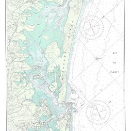 CHART NZ5411 NZ Hydrographic Office - TAURANGA HARBOUR - Katikati Entrance to Mount Maunganui - 1976