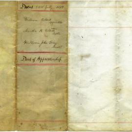 Deed of Apprenticeship of William Gilbert to William John Gray.