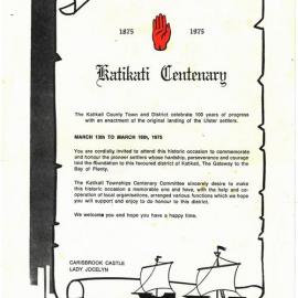 Katikati Centenary Programme of Events