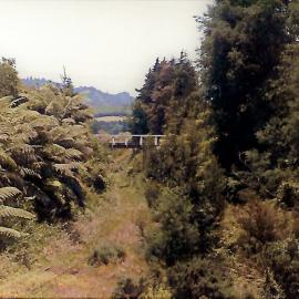 The remains of a portion of what was a railway track - Katikati